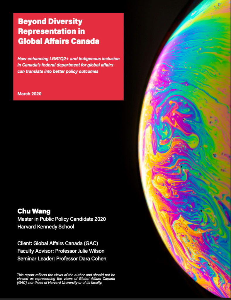 Beyond Diversity Representation in Global Affairs Canada - Report Cover